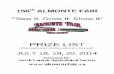 PRIZE LIST - Almonte Fair