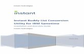 Instant Buddy-List Conversion Utility for IBM Sametime