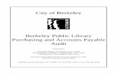 Berkeley Public Library Purchasing and Accounts Payable Audit