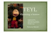 Teyl Planning a lesson - Sola lettura