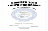 SPORTS CAMPS (GRADES 3-12) ENRICHMENT PROGRAMS SUMMER ACTIVITIES