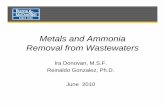 Metals and Ammonia Removal from WastewatersRemoval from