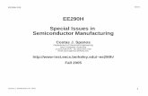 EE290H Special Issues in Semiconductor Manufacturing