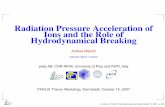 Radiation Pressure Acceleration of Ions and the Role of