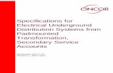 Specifications for Electrical Underground Distribution Systems