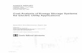 Cost Analysis of Energy Storage Systems for Electric Utility