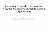Computer Networks - Introduction Network Management Architectures