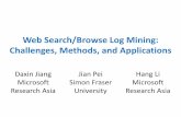 Web Search/Browse Log Mining: Challenges, Methods, and