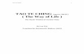TAO TE CHING {approx 500 BC} ( The Way of Life )