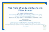 The Role of Undue Influence in Elder Abuse
