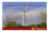 Utilizing Wind Energy to Produce Nitrogen Fertilizer