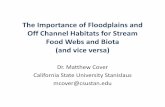The Importance of Floodplains and Off Channel Habitats for Stream