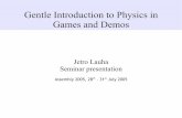 Gentle Introduction to Physics in Games and Demos