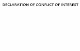 DECLARATION OF CONFLICT OF INTEREST - ESC | Congresses | Acute