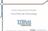 Announcements Fare Policy, Structure & Technology th