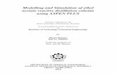Modelling and Simulation of ethyl acetate reactive distillation column using ASPEN PLUS