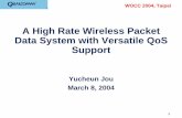 A High Rate Wireless Packet Data System with Versatile QoS Support