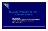 Nuclear Program of Iran - Current Status - Arms Control