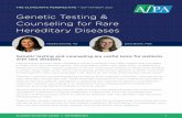 Genetic Testing & Counseling for Rare Hereditary Diseases