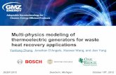 Multi-physics modeling of thermoelectric generators for waste
