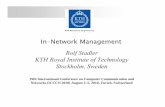In-Network Management Rolf Stadler KTH Royal Institute of