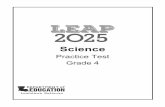 LEAP 2025 Grade 4 Science Paper Practice Test