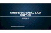 CONSTITUTIONAL LAW UNIT-III