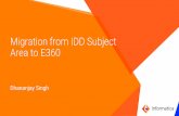 Migration from IDD Subject Area to E360