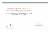 LESSONS LEARNED FROM MEDIA- BASED PREVENTION …