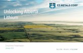 Unlocking Alberta Lithium