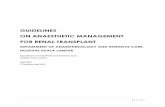 GUIDELINES ON ANAESTHETIC MANAGEMENT FOR RENAL …