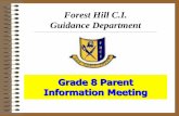 Grade 8 Parent Information Meeting - TDSB School Websites