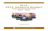 February 2012 Adopted Budget - MTA