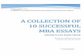 A Collection of 10 successful MBA Essays