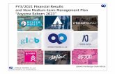 FY3/2021 Financial Results and New Medium-term Management ...