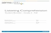aimswebPlus Listenting Comprehension Student Booklet Grade ...