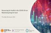 Resourcing for health in the COVID-19 era: Maximising bang ...