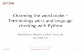 Charming the word snake – Terminology work and language ...