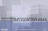 Housing Assistance and the Effects of Welfare Reform