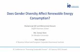 Does Gender Diversity Affect Renewable Energy Consumption?