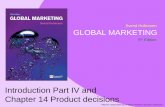 Introduction Part IV and Chapter 14 Product decisions