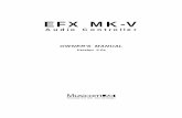 EFX MK-V AUDIO CONTROLLER OWNER'S MANUAL V2 - Musicom …