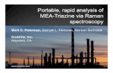 Portable, rapid analysis of MEA-Triazine via Raman ...