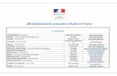 288 établissements connectés à Etudes en France