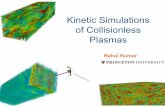 Kinetic Simulations of Collisionless Plasmas - PPPL Theory