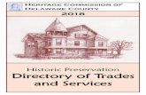 Historic Preservation Directory of Trades and Services