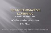 A model for Supervision AAOS Approaches to Supervision ...