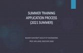 SUMMER TRAINING APPLICATION PROCESS (2020 SUMMER)