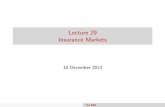 Lecture 29 Insurance Markets