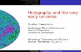 Holography and the very early universe